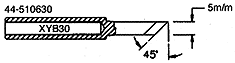 510630J (XYB30) 45deg. SMD Knife Blade Tip 5mm Premium